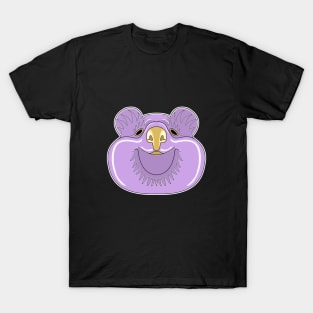purple cute quokka face T-Shirt